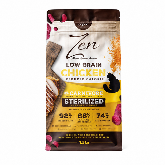 Zen CAT Low Grain Esterilizado Pollo 1,5kg