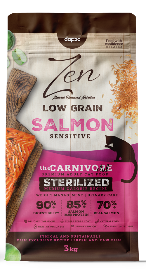 Zen CAT Low Grain Esterilizado Salmon Sensitive 3kg