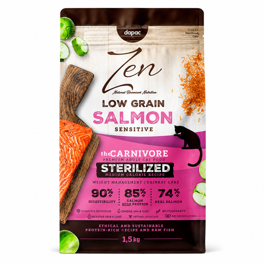 Zen CAT Low Grain Esterilizado Salmon Sensitive 1,5 Kg