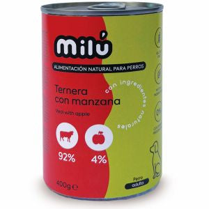 Milú Alimento Húmedo de Ternera con Manzana para Perros – 400 g