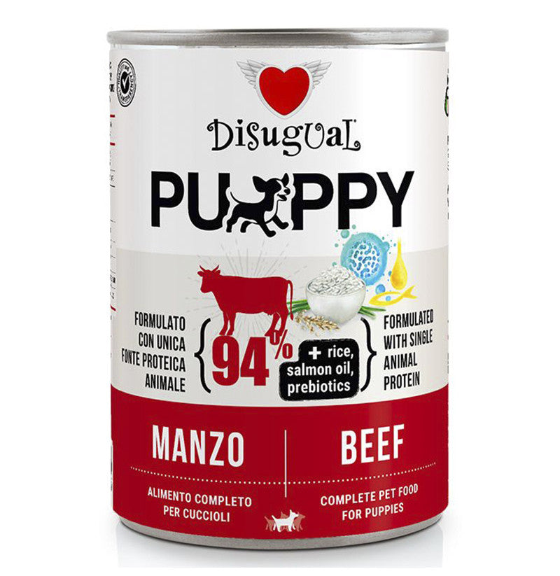 Disugual Puppy Alimento Húmedo de Ternera para Cachorros – 400 g