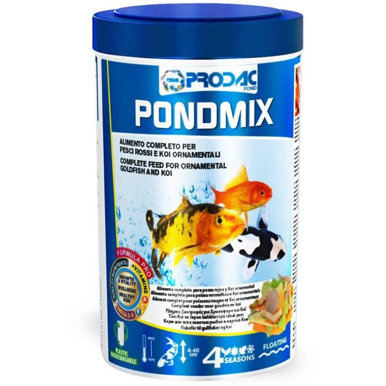Prodac Pondmix 1200ml | Alimento Mixto en Escamas y Sticks para Peces de Estanque