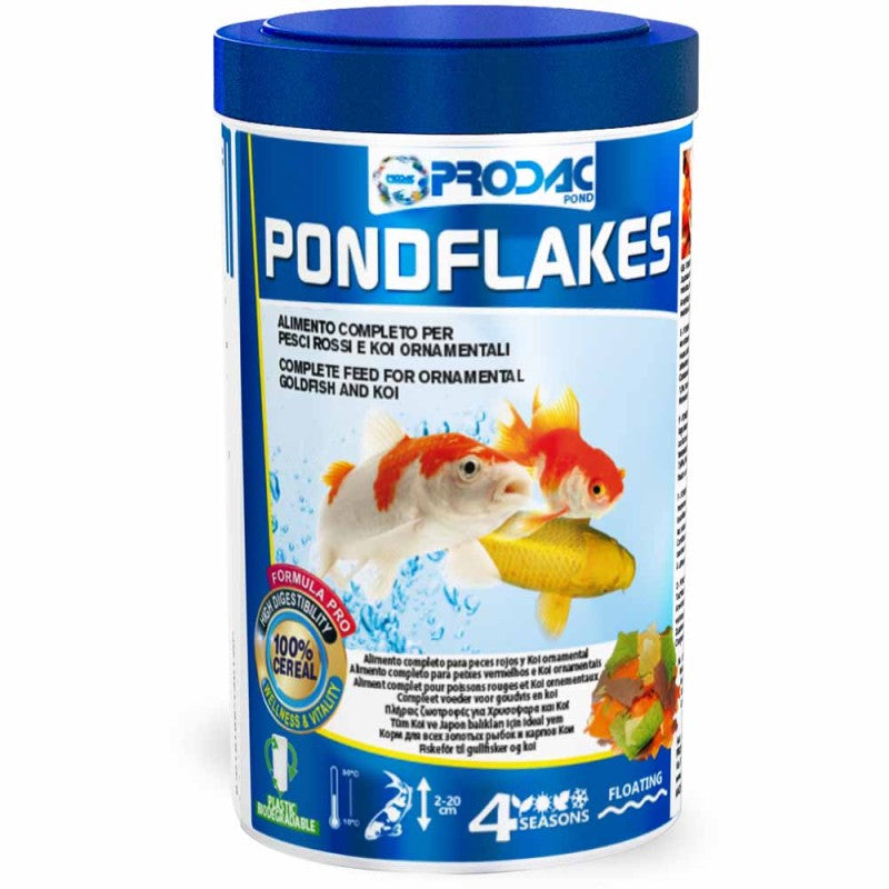 Prodac Pondflakes 160g | Escamas para Peces de Estanque Pequeños y Medianos