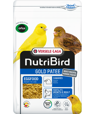 NutriBird Gold Patee Canarios 1kg – Pasta de huevo con miel para cría y muda