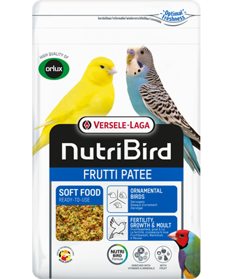 NutriBird Frutti Patee 1kg – Pasta de cría con frutas y miel para aves ornamentales