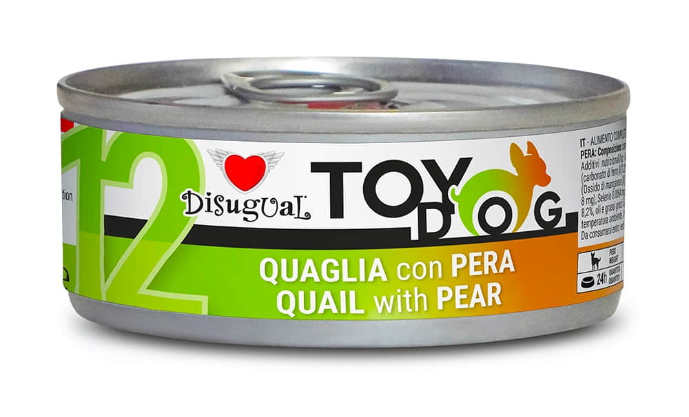 Disugual Comida Húmeda de Codorniz con Pera para Perros Toy 85gr