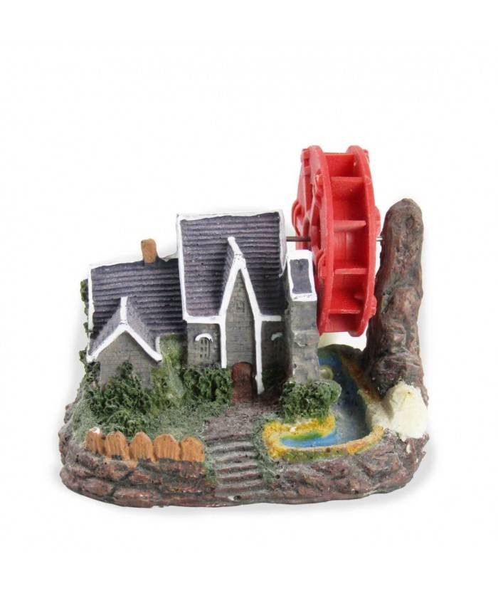 Decoración Molino para Acuarios con Rueda Giratoria