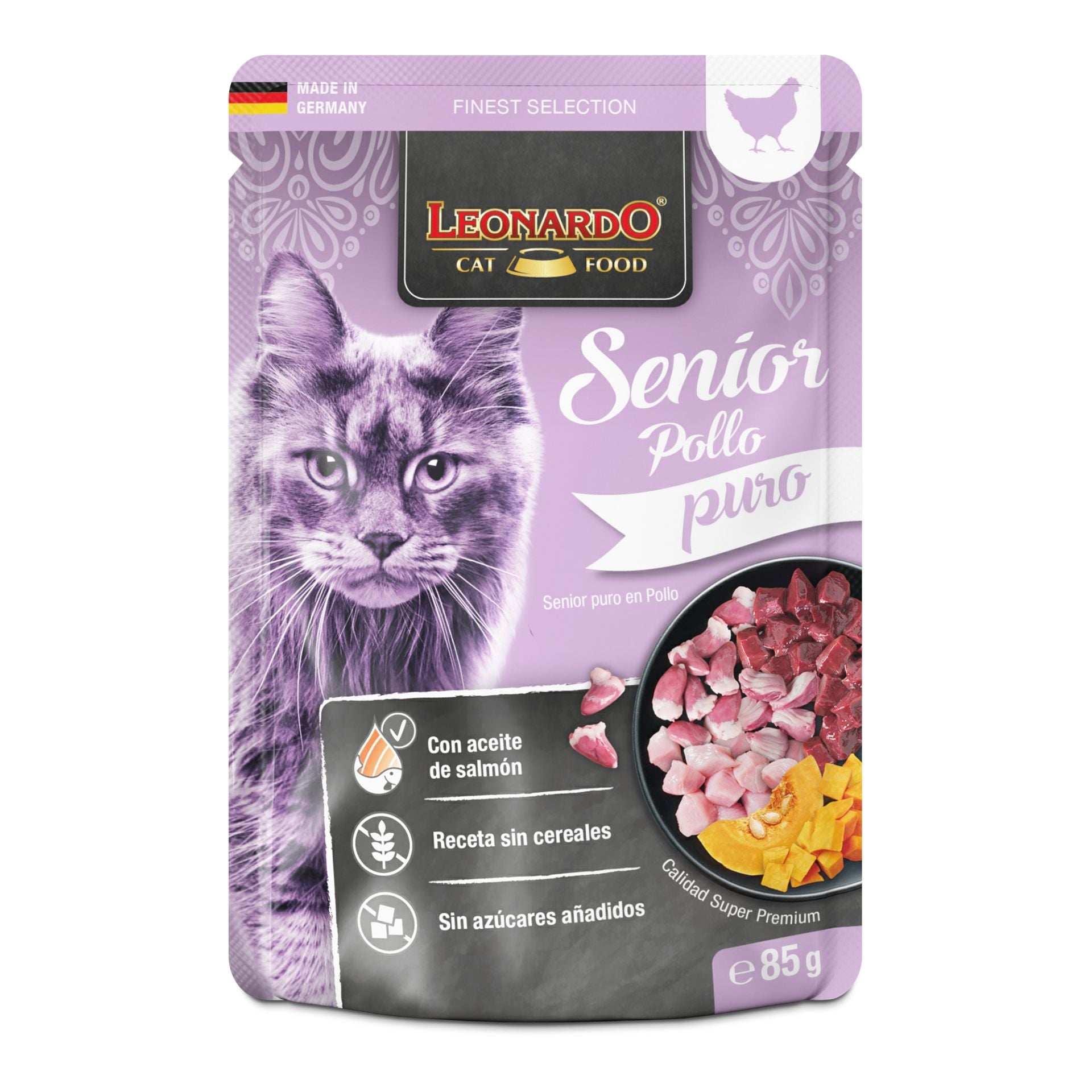 Leonardo Finest Selection Senior Puro en Pollo 85g