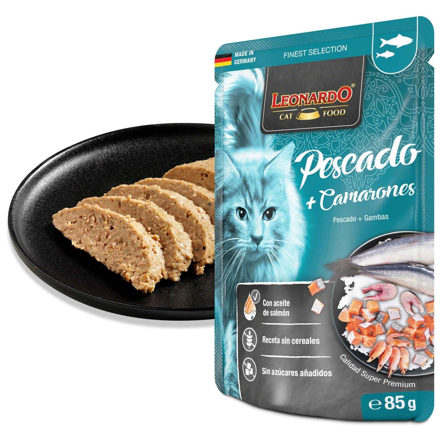Leonardo Finest Selection Pescado + Camarones 85g