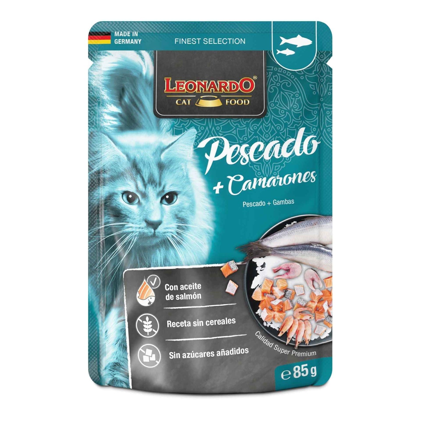 Leonardo Finest Selection Pescado + Camarones 85g