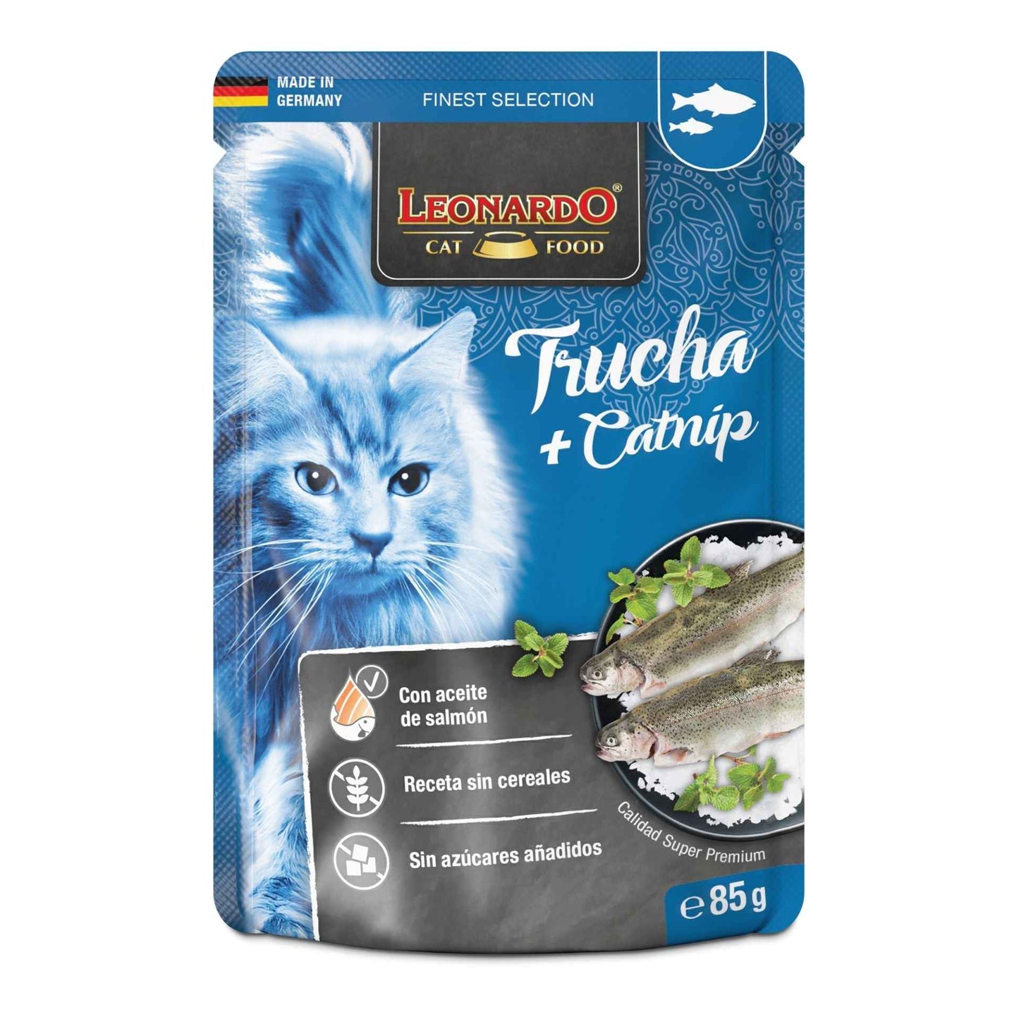 Leonardo Finest Selection Trucha + Catnip 85g