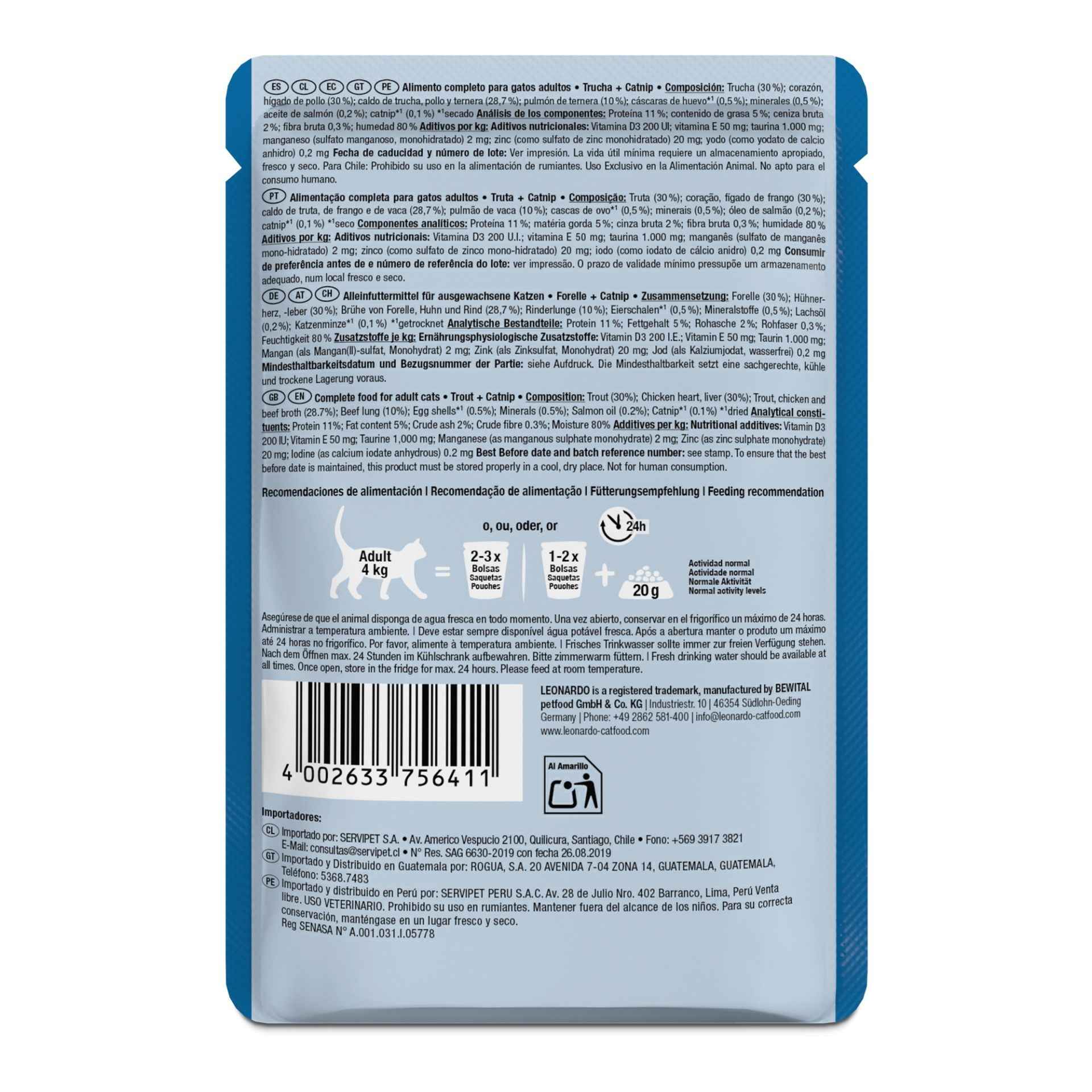 Leonardo Finest Selection Trucha + Catnip 85g