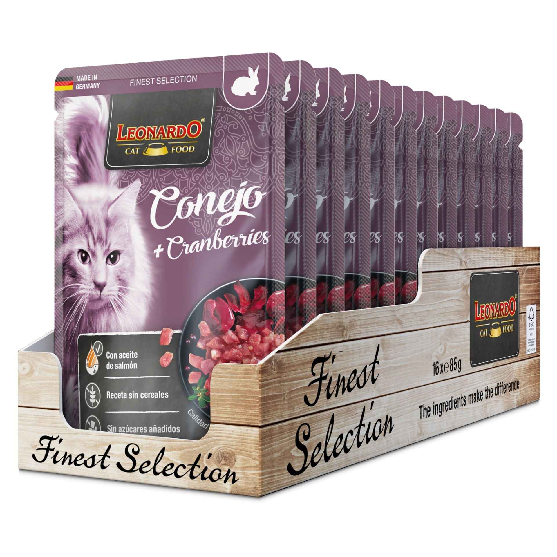 Leonardo Finest Selection Conejo + Cranberries 85g
