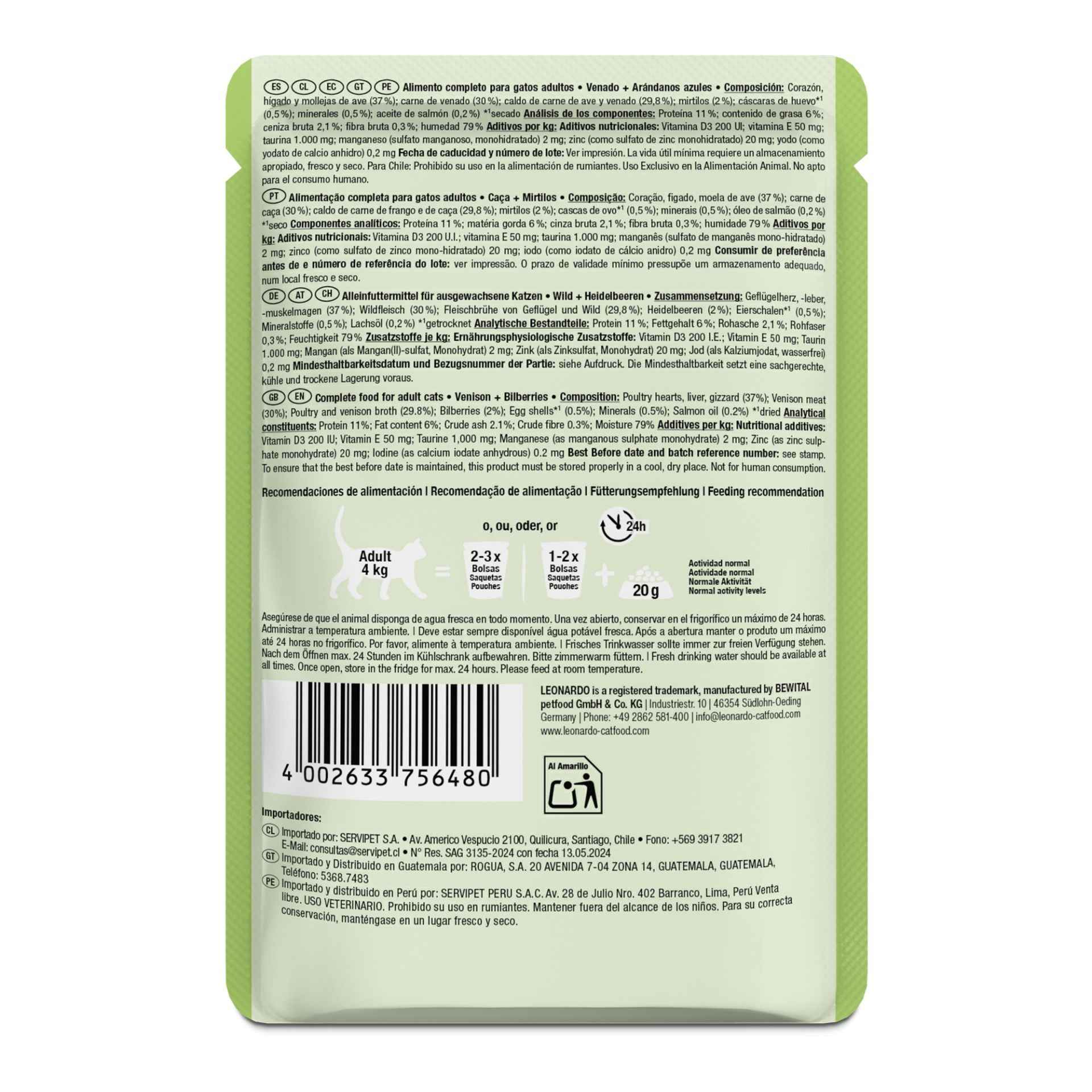 Leonardo Finest Selection | Venado + Arándanos azules 85g