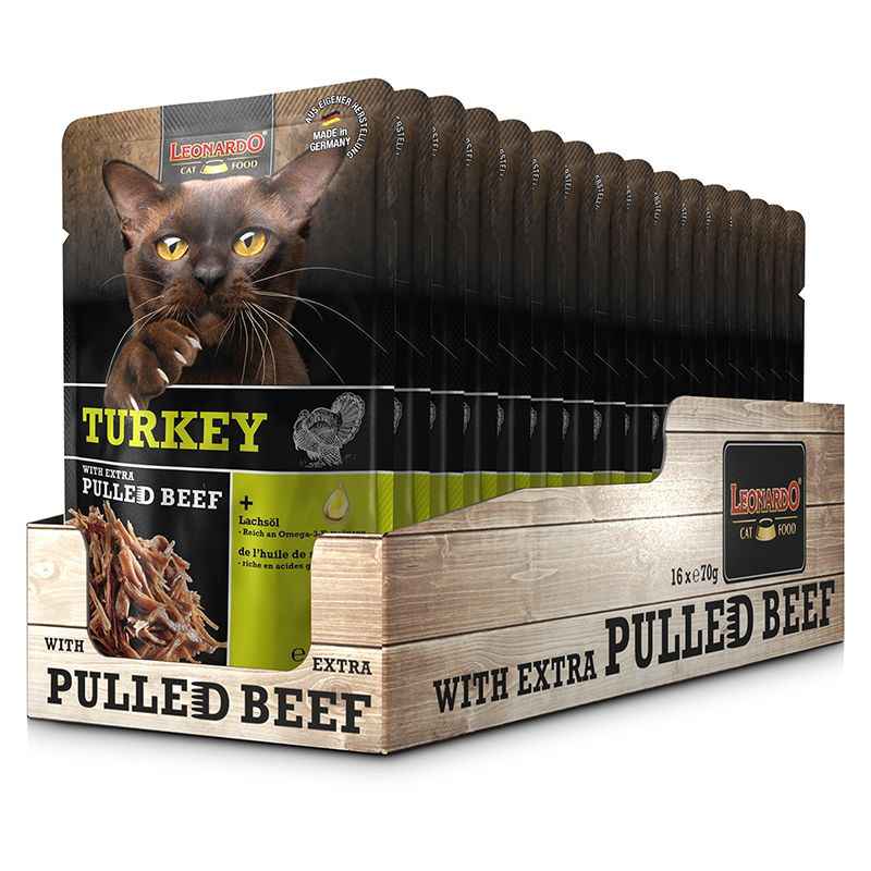 Leonardo | Pavo con Ternera Desmenuzada 70g