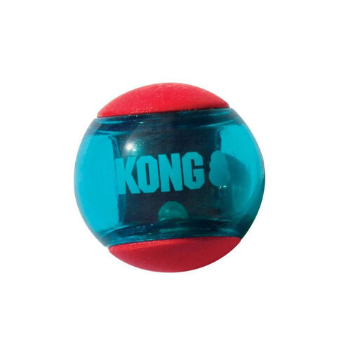 KONG Squeezz Action M – Pack de 3 pelotas con sonido para perros, 6,5 cm