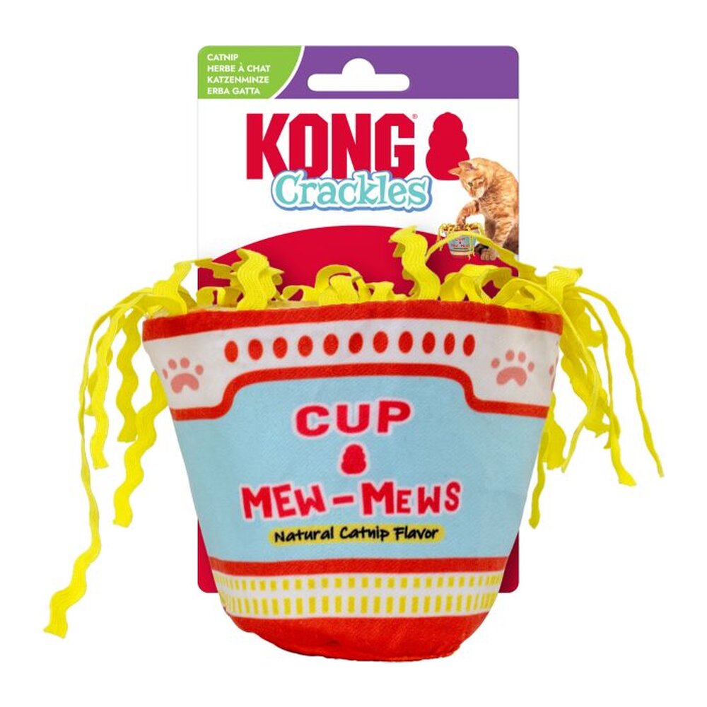 KONG Crackles Noodles – Juguete crujiente con hierba gatera para gatos