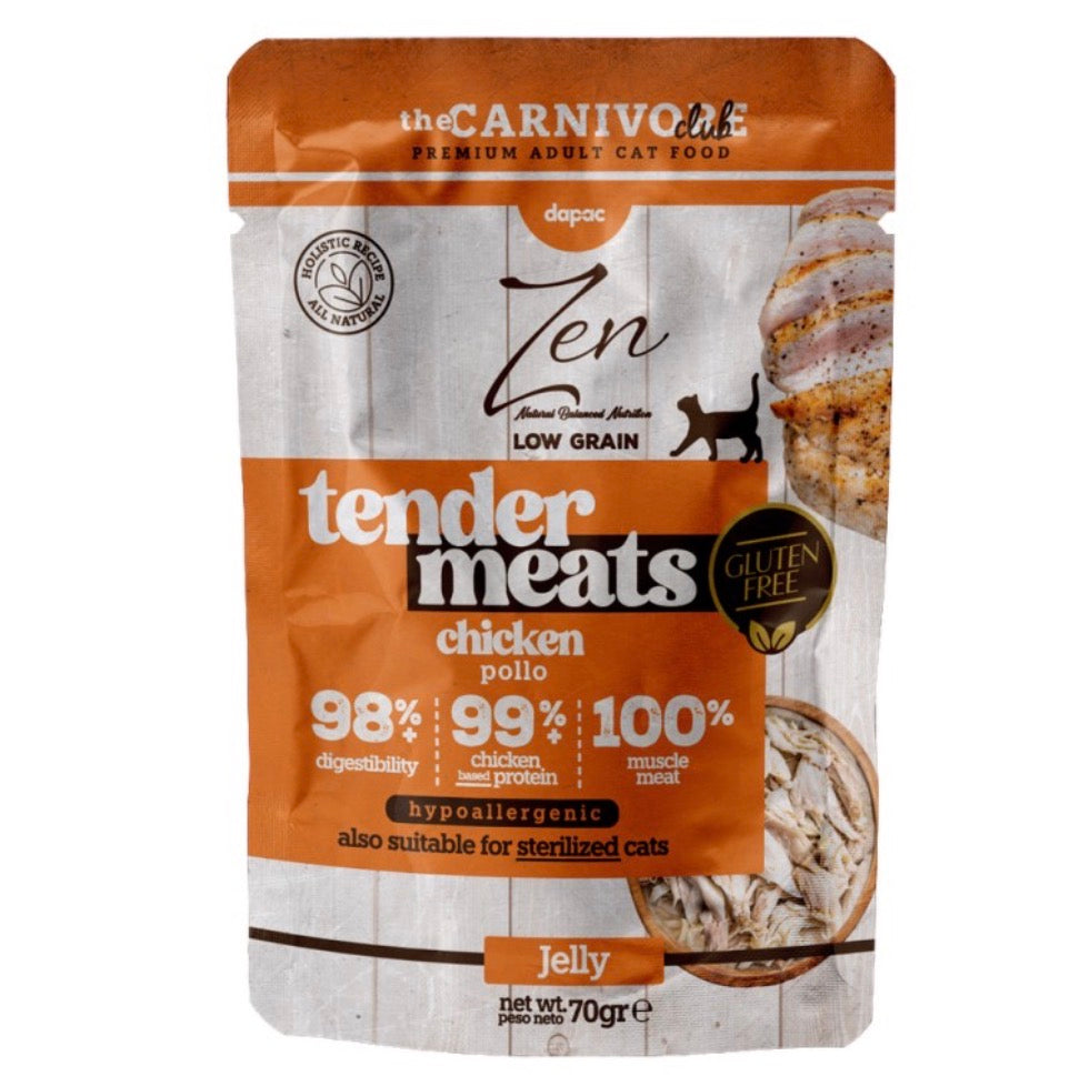 ZEN Tender Meats LOW GRAIN Pollo para Gatos 70 g