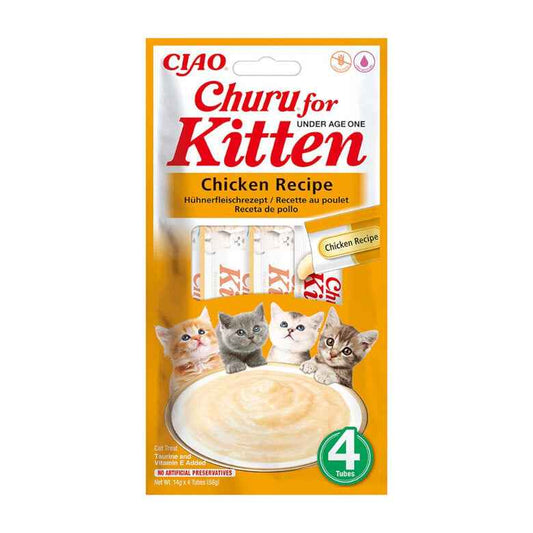 Churu for Kitten de pollo para gatitos, 4 tubos