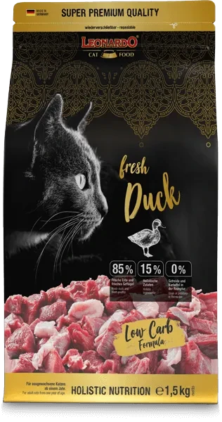 LEONARDO fresh Duck 1,5 kg | Pienso para gatos adultos