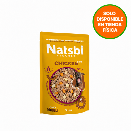 Natsbi Steamed Dog Pollo al Vapor para Perros – 500g
