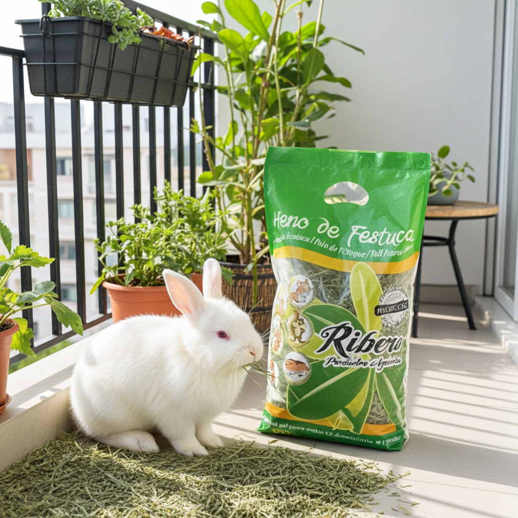 Heno de Festuca Ribero 1kg – Heno esencial rico en fibra para conejos, cobayas y chinchillas