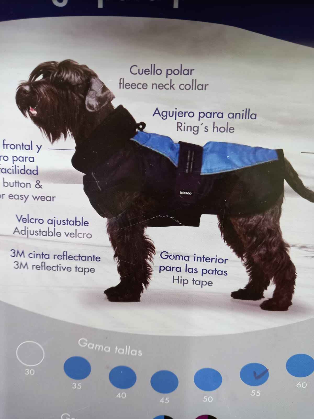 Abrigo Impermeable Oxford Celeste Talla 40 | Lluvia y Paseo