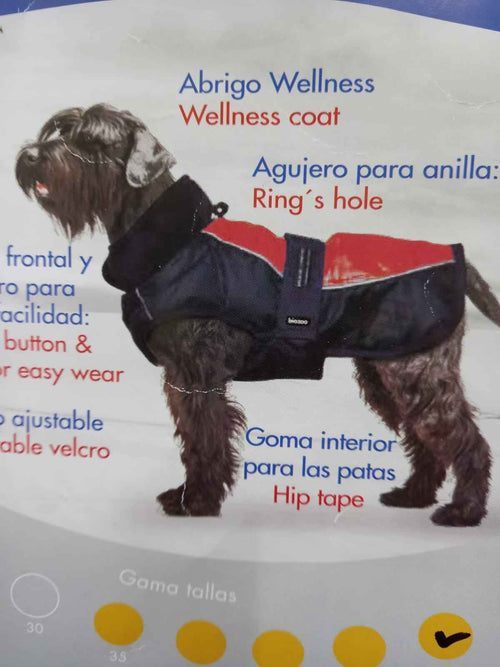 Abrigo Impermeable Wellnes Rojo Talla 35 | Lluvia y Paseo