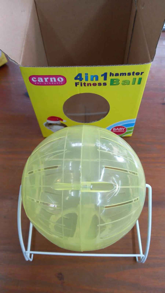 Bola + Soporte 4 en 1 para Hámster - Diámetro 12 cm