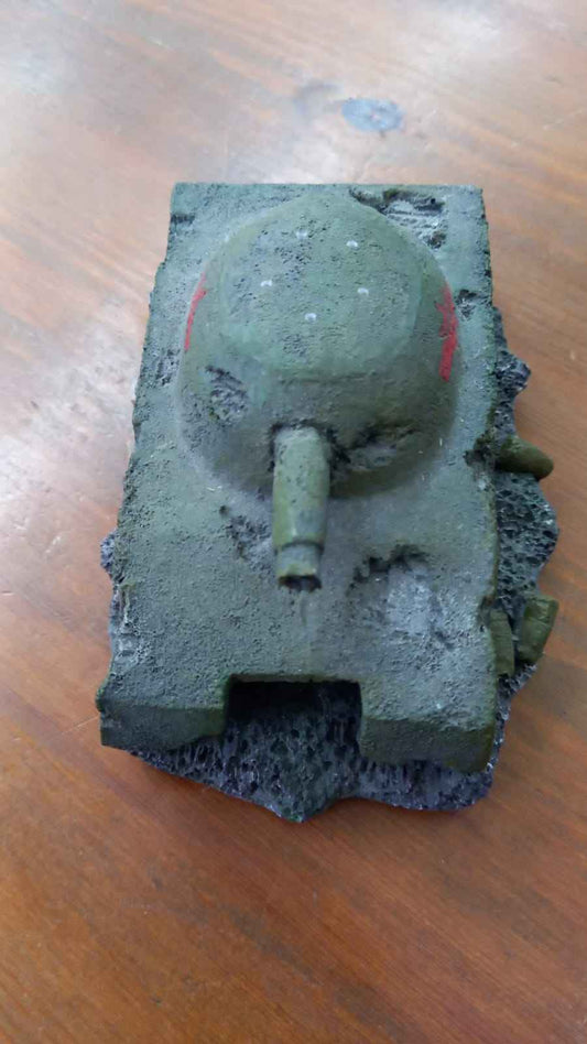 Tanque de Guerra - Decoración de Acuario con Conexión para Aireador