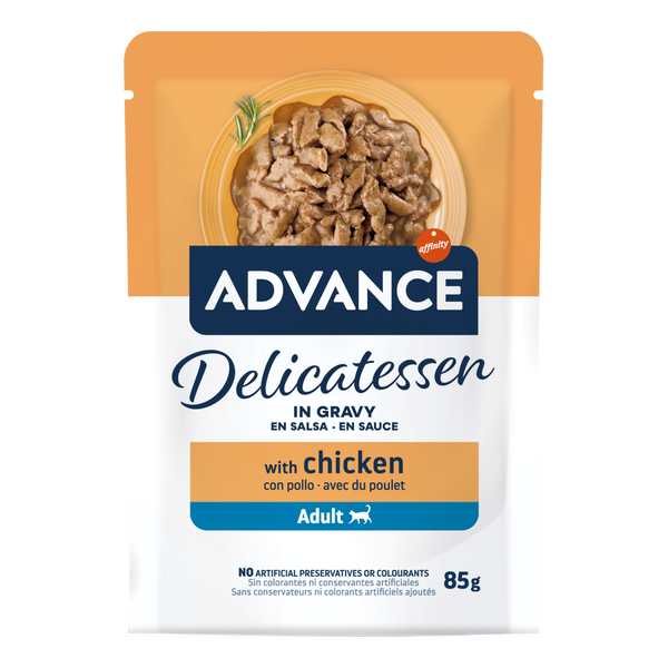 ADVANCE DELICATESSEN EN SALSA CON POLLO 85 gr