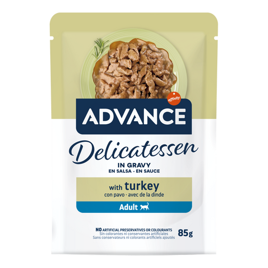 ADVANCE DELICATESSEN EN SALSA CON PAVO 85 gr