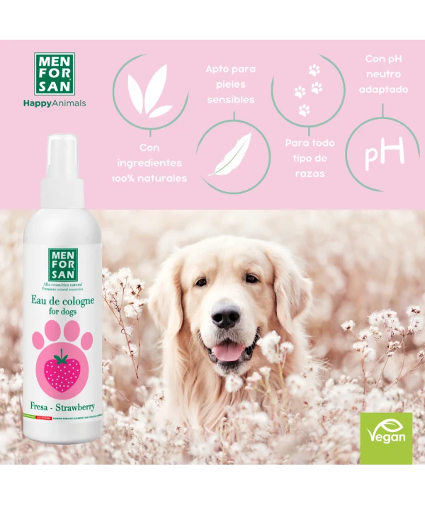 Agua de Colonia para Perros – Fragancia Fresa 125ml
