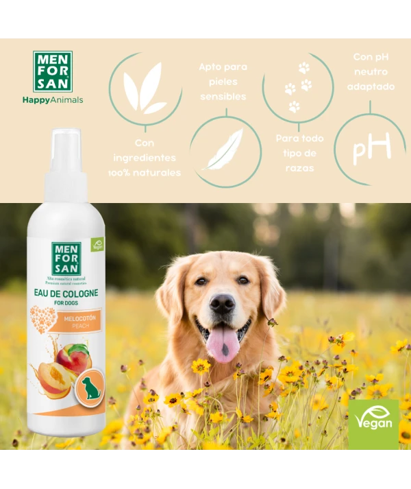 Agua de Colonia para Perros – Fragancia Melocotón 125ml