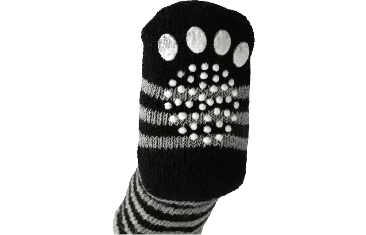 Calcítín Sockies 4 pzs Negro & Gris para Perros