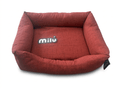 Cama Milú Teja – Cama de algodón con bordes elevados para perros y gatos pequeños