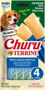 Churu Dog Terrine Medium – Premio Masticable para Perros con Salmón y Atún