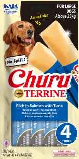 Churu Dog Terrine Large – Premio Masticable para Perros con Salmón y Atún
