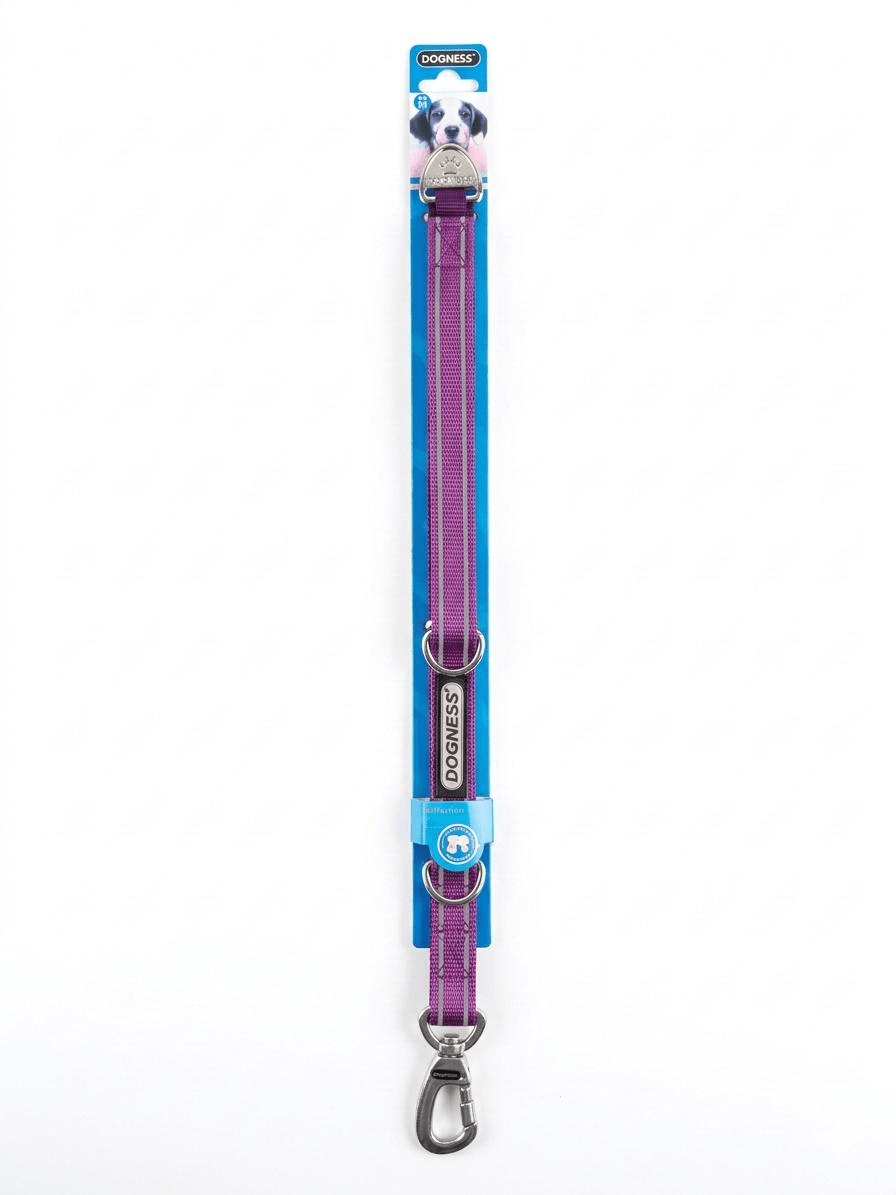 Correa Reflectante Neopreno Dogness Lila L 1.52m | Paseo Seguro