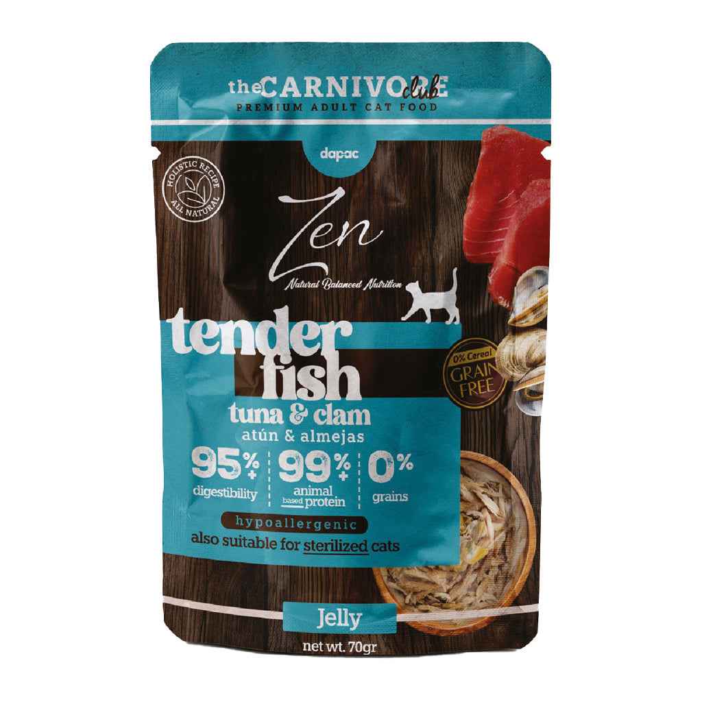 Zen Tender Fish Atún & Almejas en Gelatina para Gatos 70g