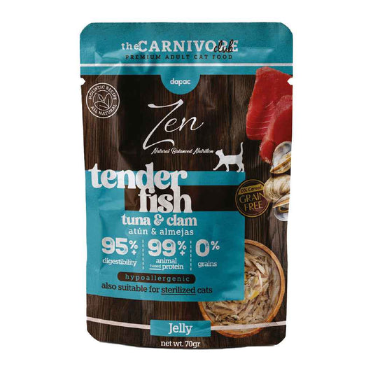 Zen Tender Fish Atún & Almejas en Gelatina para Gatos 70g
