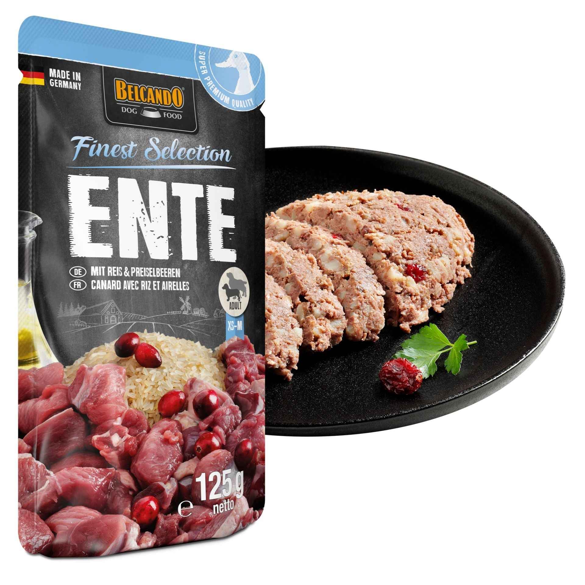 Belcando Finest Selection Pato con Arroz & Arándanos Rojos Silvestres 125g