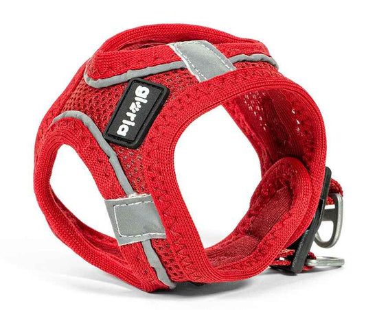 Gloria Pets Arnés Trek Star Rojo Oscuro para Perros XXXS