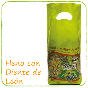 Heno con Diente de León Ribero 500g – Heno de montaña con diente de león para roedores y conejos