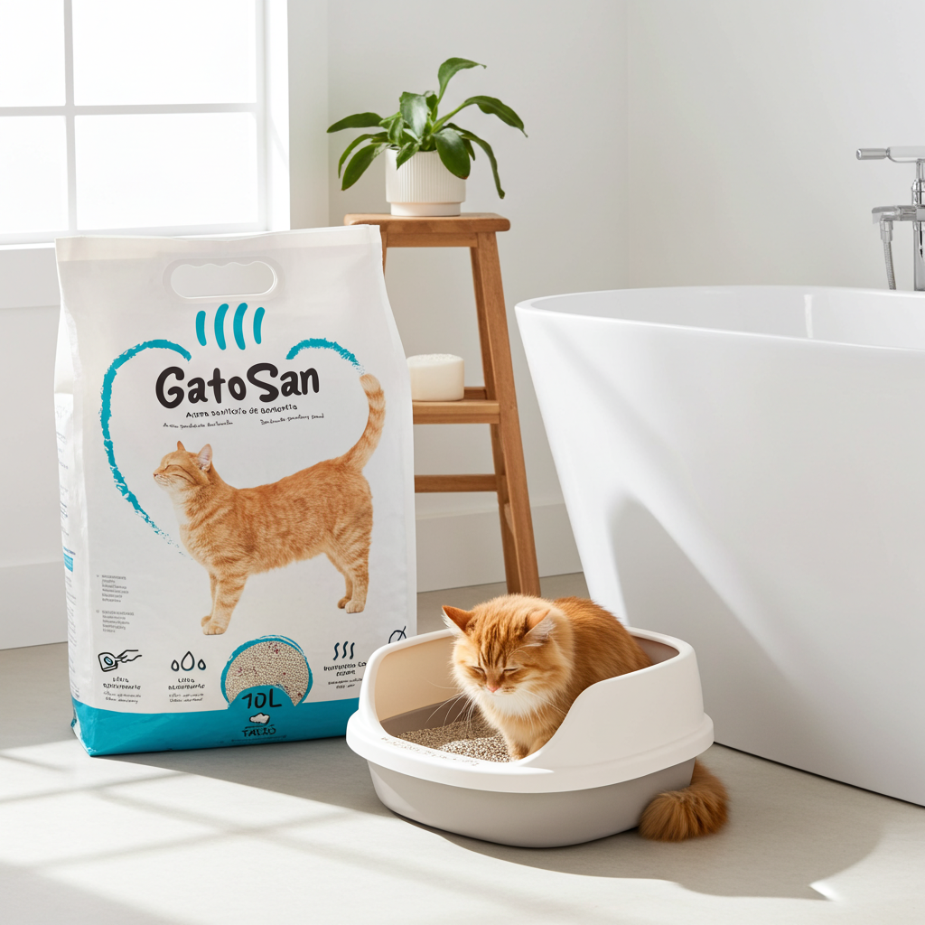 GatoSan Arena Sanitaria de Bentonita con Aroma a Talco para Gatos – 10 L