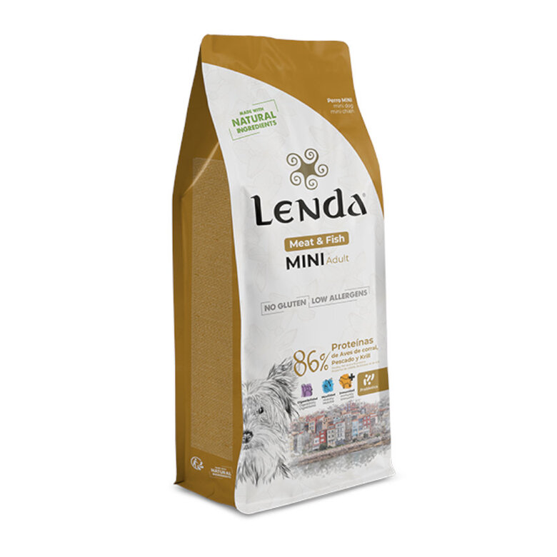 Pienso Natural Lenda Mini Aves de Corral y Krill para Perros Pequeños 6kg