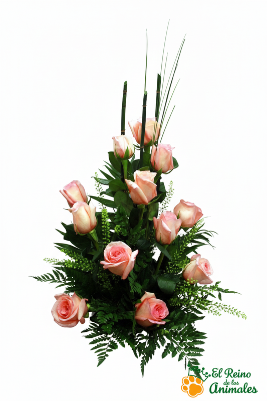 Centro de Flores n°2 - Arreglo Floral con Rosas Rosas