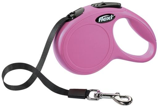Correa Extensible Flexi New Classic Cinta Rosa M 5m | Paseo