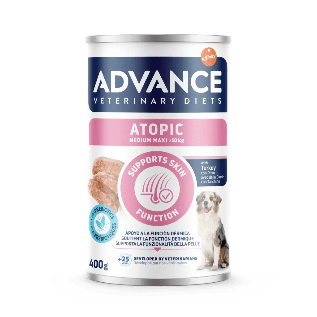 Advance Veterinary Diets Atopic Medium/Maxi Alimento Húmedo para Dermatitis Atópica en Perros – 400 g