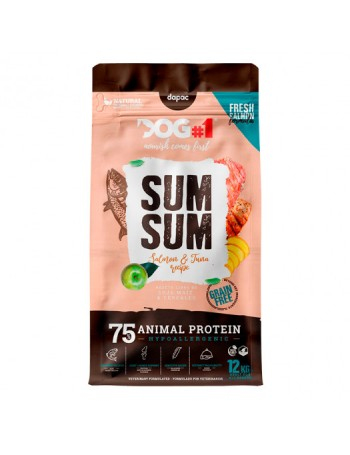 Sum sum Grain Free Pienso con Salmón y Atún para Perros – 12 kg
